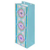Pastel Dream Boho Geometric Kaleidoscope ワインギフトバッグ (裏面アングル)