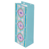 Pastel Dream Boho Geometric Kaleidoscope ワインギフトバッグ (正面アングル)