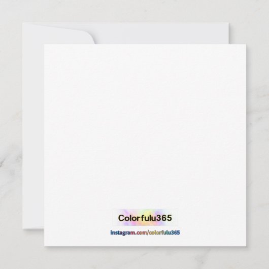 Pastel Dreams – Happiness in Everyday Life Calligr 招待状 (裏面)