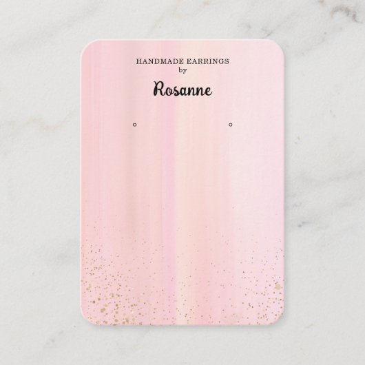 Pastel Earring Display  Business Card 名刺 (正面)