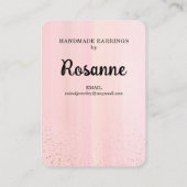 Pastel Earring Display  Business Card 名刺 (裏面)