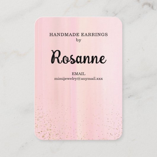 Pastel Earring Display Business Card 名刺 (裏面)
