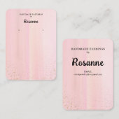 Pastel Earring Display Business Card 名刺 (正面/裏面)