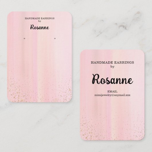 Pastel Earring Display  Business Card 名刺 (正面/裏面)