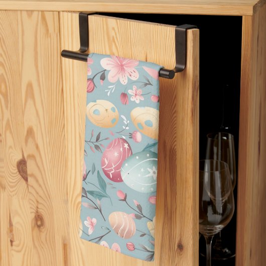 Pastel Easter Blooms Decorative キッチンタオル (三つ折り)