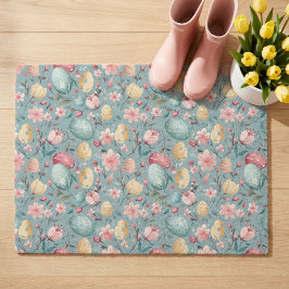 Pastel Easter Blooms Decorative ドアマット
