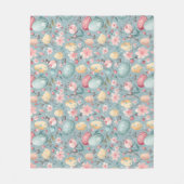 Pastel Easter Blooms Decorative フリースブランケット (正面)