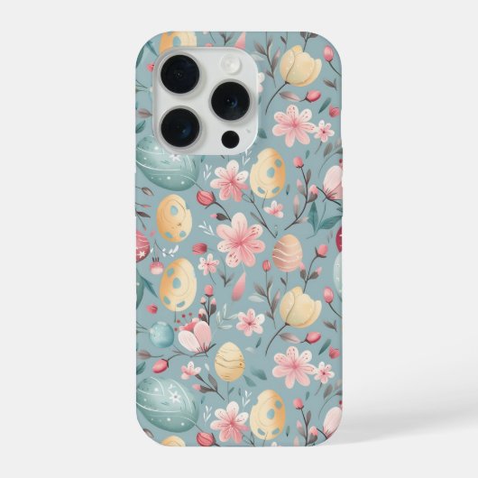 Pastel Easter Blooms Decorative iPhoneケース (裏面)