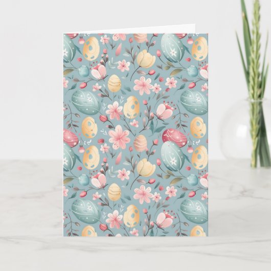 Pastel Easter Blooms Decorative Note カード (正面)