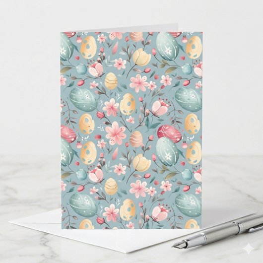 Pastel Easter Blooms Decorative Note カード