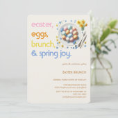 Pastel Easter Brunch Invitation | Spring Party 招待状 (スタンド正面)