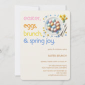 Pastel Easter Brunch Invitation | Spring Party 招待状 (正面)