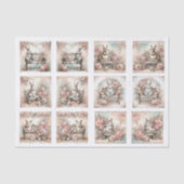 Pastel Easter Bunnies for Shells  Decoupage 薄葉紙 (正面)