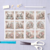 Pastel Easter Bunnies for Shells  Decoupage 薄葉紙 (クラフト)