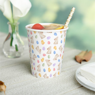 Pastel Easter Bunny & Chick Party Paper Cups 紙コップ