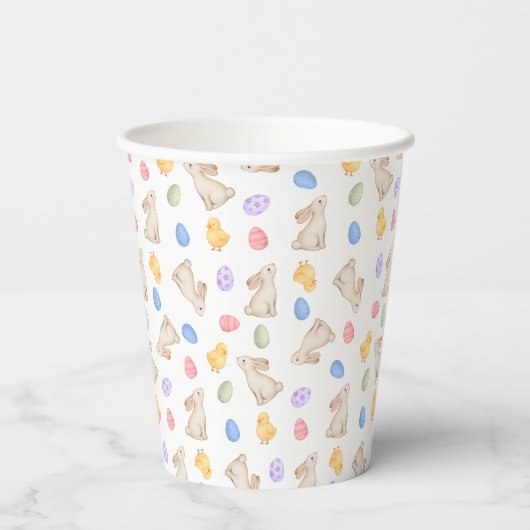 Pastel Easter Bunny & Chick Party Paper Cups 紙コップ (裏面)