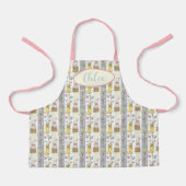 Pastel Easter Bunny Print Apron for Spring Baking エプロン (正面)