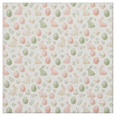 Pastel Easter Bunny Watercolor Pattern ファブリック (見本)