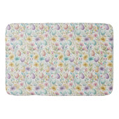 Pastel Easter Egg and Spring Floral Pattern バスマット (正面)