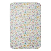 Pastel Easter Egg and Spring Floral Pattern バスマット (正面縦)