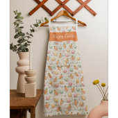 Pastel Easter Eggs & Carrots Watercolor Pattern  エプロン