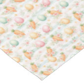 Pastel Easter Eggs & Carrots Watercolor Pattern  テーブルクロス (アングル)