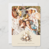 Pastel Easter Eggs Design with Photo Personalized シーズンカード (正面)