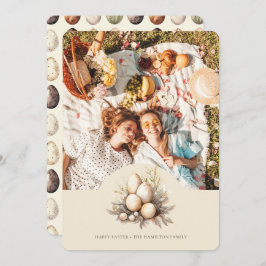 Pastel Easter Eggs Design with Photo Personalized シーズンカード
