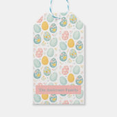 Pastel Easter Eggs Floral Pattern - Cute Spring  ギフトタグ (正面)