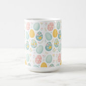 Pastel Easter Eggs Floral Pattern - Cute Spring コーヒーマグカップ (中央)