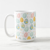 Pastel Easter Eggs Floral Pattern - Cute Spring コーヒーマグカップ (左)