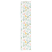 Pastel Easter Eggs Floral Pattern - Cute Spring ショートテーブルランナー (正面)