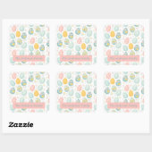 Pastel Easter Eggs Floral Pattern - Cute Spring  スクエアシール (シート)