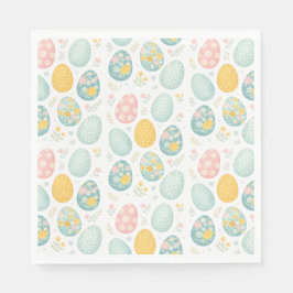 Pastel Easter Eggs Floral Pattern - Cute Spring  スタンダードランチョンナプキン