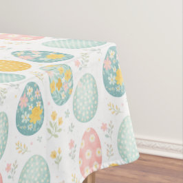 Pastel Easter Eggs Floral Pattern - Cute Spring  テーブルクロス