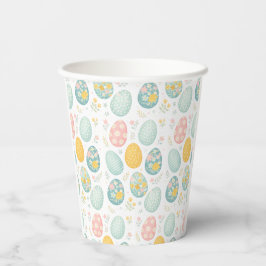 Pastel Easter Eggs Floral Pattern - Cute Spring  紙コップ