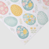 Pastel Easter Eggs Floral Pattern - Cute Spring 薄葉紙 (詳細)