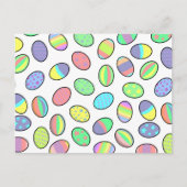 Pastel Easter Eggs Print シーズンポストカード (正面)