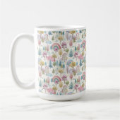 Pastel Easter Forest Pattern  コーヒーマグカップ (左)