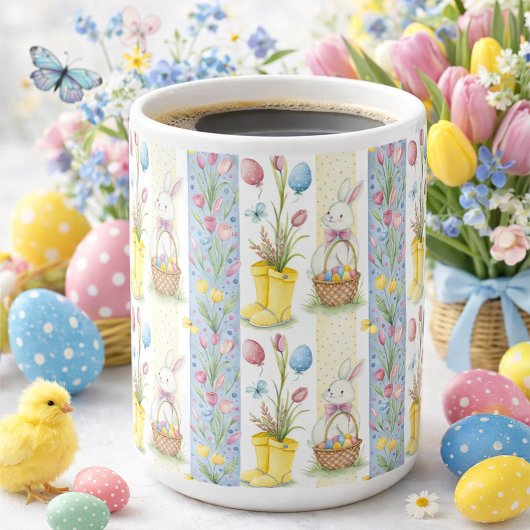 Pastel Easter Panel Pattern  コーヒーマグカップ