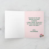 Pastel Embroidered Bunny Easter personalized Card シーズンカード (内部)