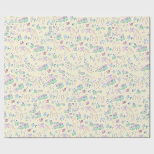 Pastel Empowerment Gift Wrap – Awareness Ribbon ラッピングペーパー (シーム)