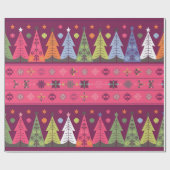 Pastel Fair isle Christmas 1 ラッピングペーパー (フラット)