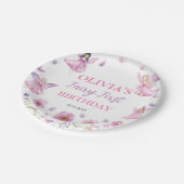 Pastel Fairy Floral Magical Garden Birthday ペーパープレート (アングル)