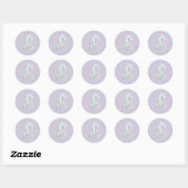 Pastel Fairytale First Birthday Round Sticker ラウンドシール (シート)