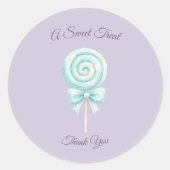 Pastel Fairytale Sweet Treat Favor Sticker ラウンドシール (正面)