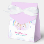 Pastel Fairytale Unicorn Star Rainbow Baby Shower  フェイバーボックス (正面)
