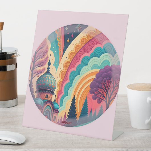 Pastel Fantasy Dome Pedestal Sign – Customizable 台座サイン (インサイチュ)