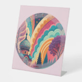 Pastel Fantasy Dome Pedestal Sign – Customizable 台座サイン (正面)