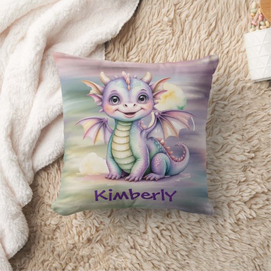 Pastel Fantasy Dragon Baby Shower クッション (ブランケット)